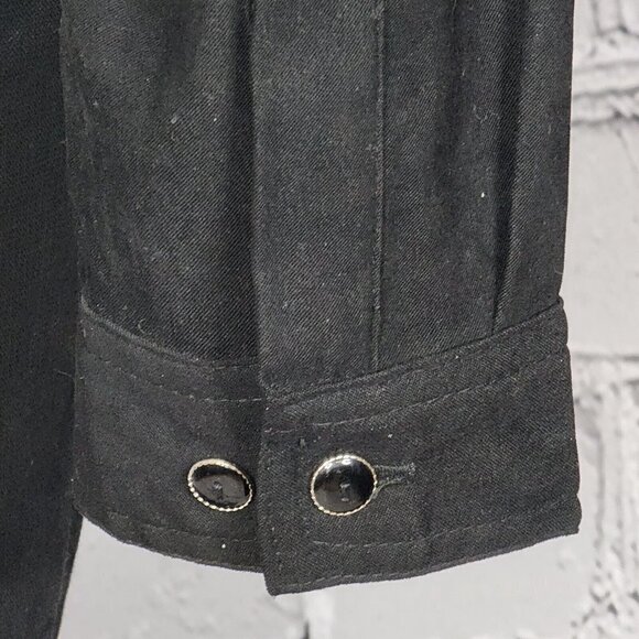 Bill Blass Vintage Black Embroidered Christmas Angel Shirt, Women's Large - Picture 8 of 15